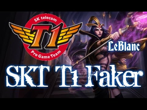 SKT T1 Faker LEBLANC vs Lulu Mid Lane - League of Legends Ranked Korean