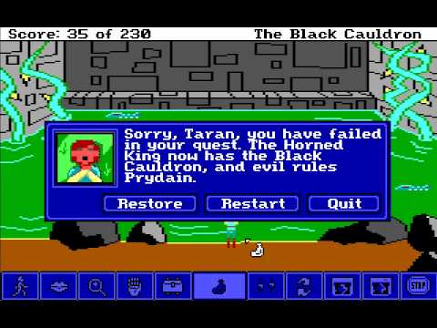 Let's Play The Black Cauldron: Point and Click Part 9 - Horned King's Castle