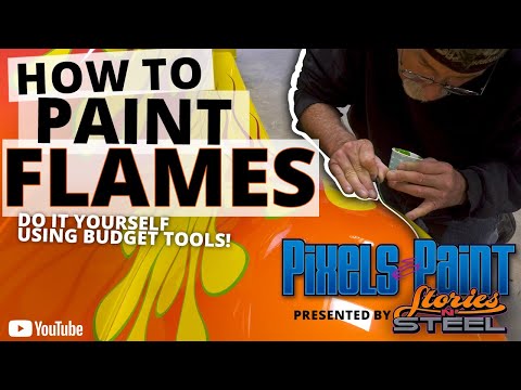 How to Paint and Pinstripe Flames Using Budget Tools