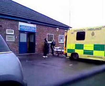 Alex in an ambulance