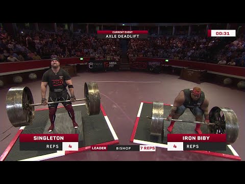 IRON BIBY vs T-REX Singleton in GIANT AXLE Deadlift BATTLE!