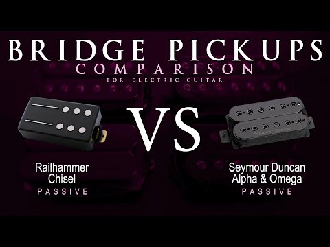 Railhammer CHISEL vs Seymour Duncan ALPHA & OMEGA - Passive Bridge Guitar Pickup Comparison Tone