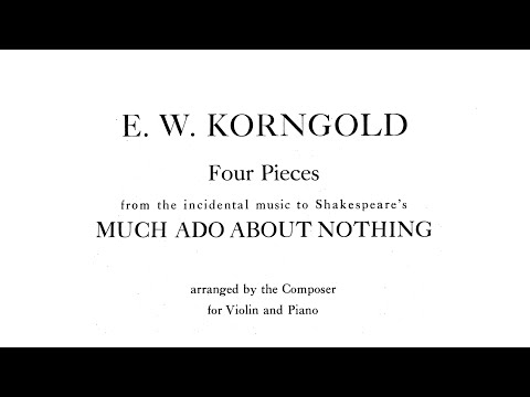 Korngold: Much Ado About Nothing, suite for violin & piano, Op. 11 (Shaham and Previn, 1994)