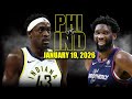 Philadelphia 76ers Vs Indiana Pacers Full Game Highlights January 19 2026 NBA Season