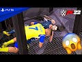 WWE 2K22 - Ronaldo vs Messi vs Benzema vs Lewandowski vs Mbappe vs Haaland Elimination Chamber Match