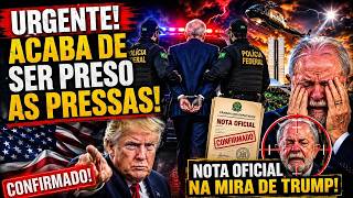 PRESIDENTE ACABA DE SER PRESO! LULA DA SILVA SOFRE COM AÇÃO DOS EUA CONTRA P.C.C.