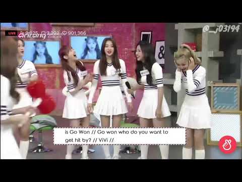 LOONA on ASC: Vivi hits Gowon with a toy hammer