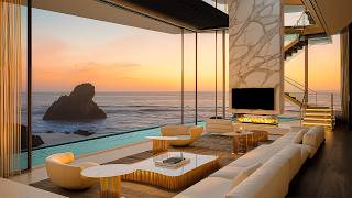 Seaside Jazz In The Resort'S Beach Lounge - Peaceful Jazz With The Gentle Sound Of Ocean Waves
