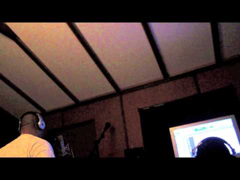 J Boog & Million Stylez in the studio recording "Replay"