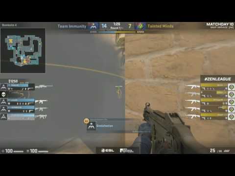 CS:GO - Gratisfaction VAC Kill vs Tainted Minds @ ZEN Esports League Season 1