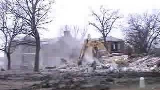preview picture of video 'Manteno State Hospital Demolition Adams Building'