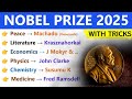 NOBEL PRIZE 2025 WINNERS COMPLETE LIST SSC GROUP D STATE PSC CURRENT AFFAIRS UPDATED 2025