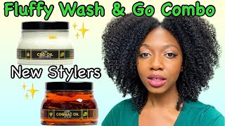 Fluffy Wash & Go Combo Using New Ampro Line | Crunch Free Curls 💁🏾‍♀️