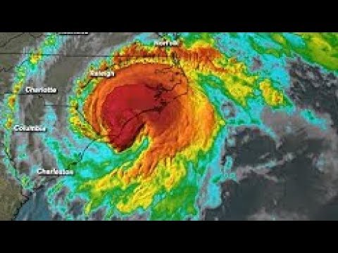 BREAKING Hurricane Florence Category 1 landfall Wrightsville Beach North Carolina September 14 2018 Video