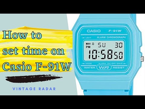 How to Set Time on Casio F91w Watch | Casio f91w Instructions