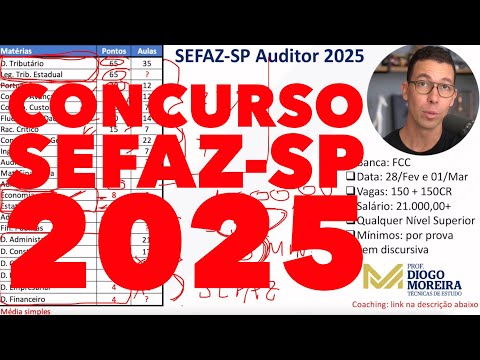 Concurso Auditor SEFAZ-SP 2025: análise do edital e dicas de estudo