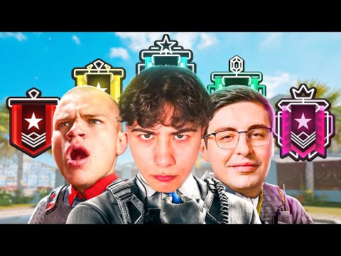 Spoit, Jynxzi, and Shroud 3v5 vs EVERY Rank in Rainbow Six Siege