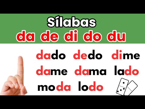 Sílabas da de di do du. Aprender a leer para niños lección 10. L d