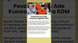 Pakai Rompi Oranye KPK, Bupati Bekasi Ade Kuswara Titip Pesan ke Gubernur Dedi Mulyadi