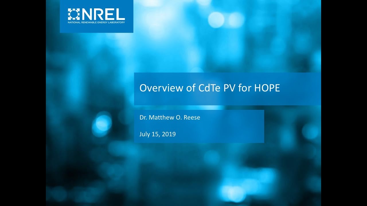 Fundamentals of Cadmium Telluride Solar Cells