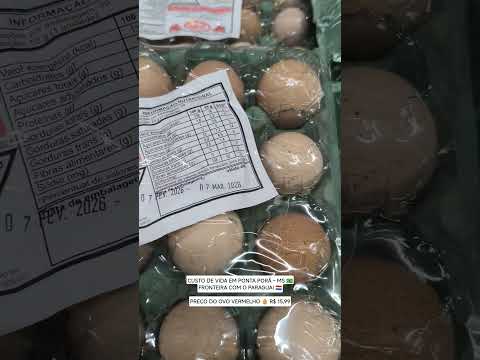 CUSTO DE VIDA EM PONTA PORÃ - MS 🇧🇷FRONTEIRA COM O PARAGUAI 🇵🇾 PREÇO DO OVO VERMELHO 🥚 R$ 15,99