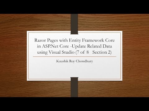 Razor Pages with Entity Framework Core in ASP Net Core Update Related Data 7 of 8 Section 2