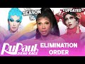 Season 16 *UPDATED* Elimination Order - RuPaul's Drag Race Spoilers