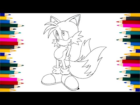 Tails Coloring Page - How to draw Tails - Sonic 2 the Hedgehog Coloring Pages - How to Draw Sonic
