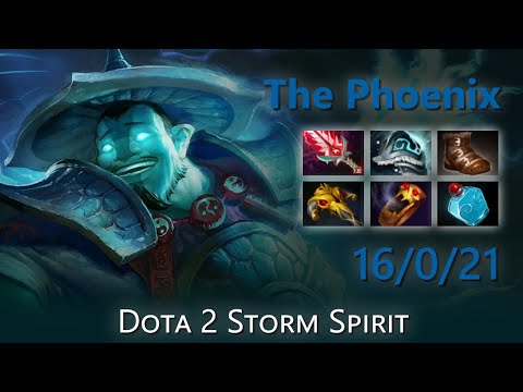 [Top 1 OpenDota Storm Spirit] "The Phoenix" 16/0/21 | Dota 2 Storm Spirit highlights
