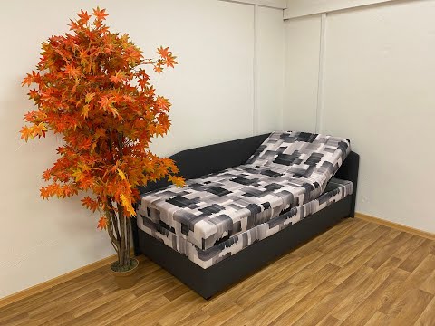 Polohovací válenda TURINA šedá, 90x200cm 