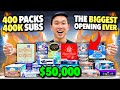 I SPENT 50 000 ON 400 INSANE PACKS TO CELEBRATE 400 000 SUBSCRIBERS MY BIGGEST OPENING EVER