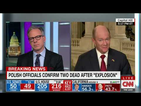Sen  Coons Joins CNN's Jake Tapper on Tuesday, November 15, 2022