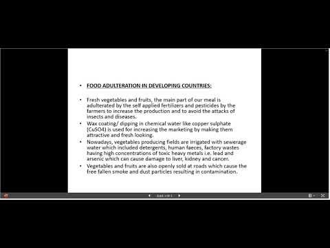 Module 4: Food adulteration 