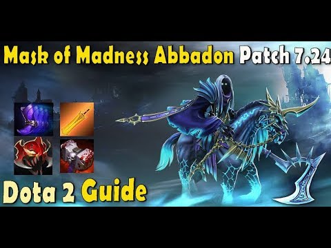 MASK OF MADNESS ABADDON DOTA 2 PATCH 7.24 NEW META FUNNY GAMEPLAY - EASY SILENCE GUIDE - OFFLANER