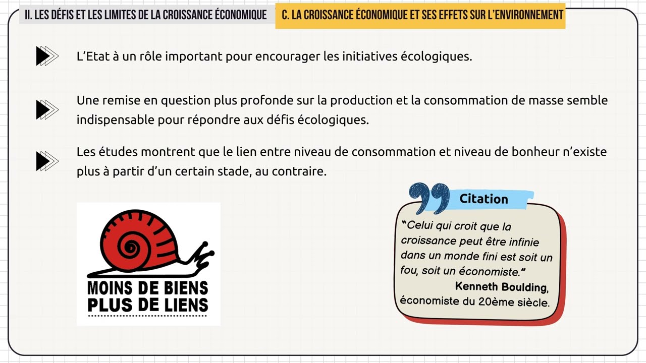 Quels sont les sources et les défis de la croissance économique ? [Partie 3/3 - Les défis]