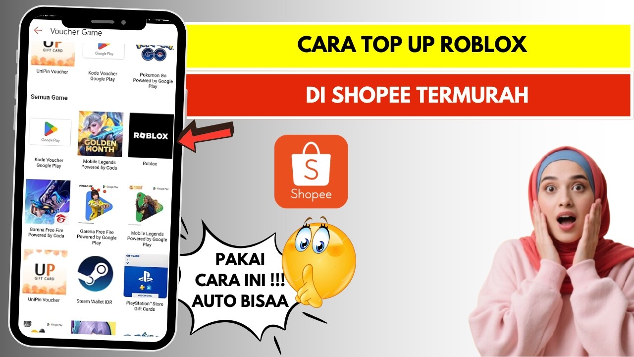 Cara Top Up Roblox Pakai Shopee Termurah