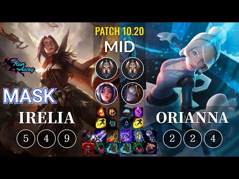 RNW Mask Irelia vs Orianna Mid - KR Patch 10.20