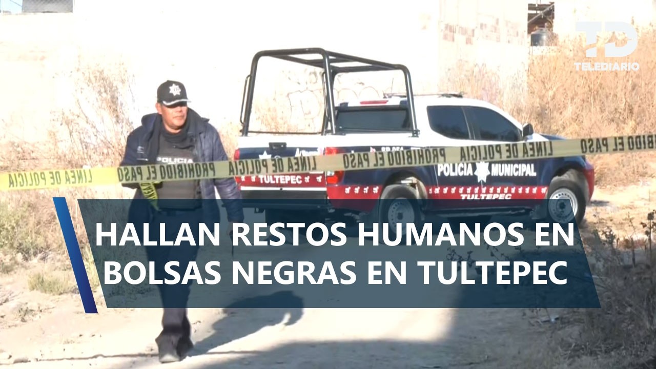 Restos humanos son abandonados dentro de bolsas en calles de la colonia Mirador en Tultepec