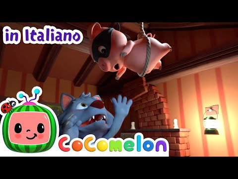 Tre porcellini | CoComelon Italiano - Canzoni per Bambini