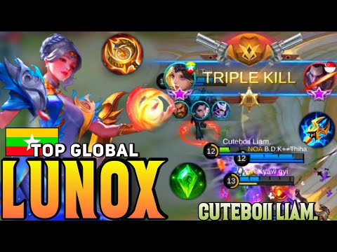 100% OVER POWERED MAGE! | Top Global LUNOX Ranked Gameplay BEST BUILD 2021 By Cuteboii Liam. ~ MLBB