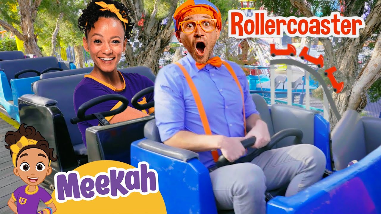 Meekah & Blippi's Awesome Rollercoaster! | Educational Videos for Kids
