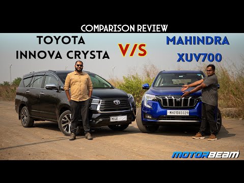 Mahindra XUV700 vs Toyota Innova Crysta Comparison Review | MotorBeam