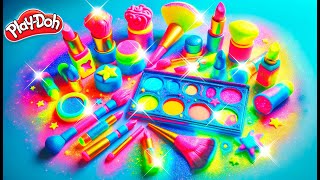 Play Doh Makeup Set How to Make Eyeshadow Lipstick 💄 Nail Polish 💅 with Play Doh Fun for Kids