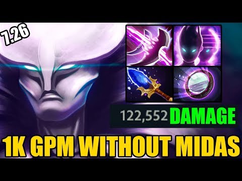 WTF 1k GPM Without Midas?! Crazy Spectre Aghanim Scepter + Mirror Shield Hard Carry Gameplay Dota 2