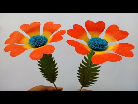 ASTER PAPER FLOWER - How to make paper flowers -  Flower Craft