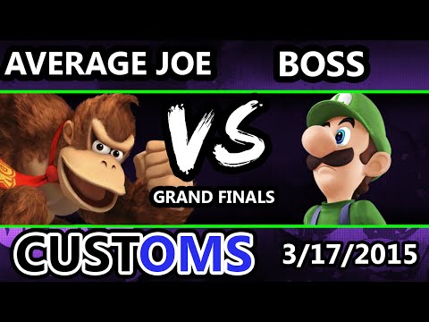 S@X Customs - Boss (Luigi) Vs. Average Joe (Donkey Kong) Grand Finals - Super Smash Bros 4 Wii U