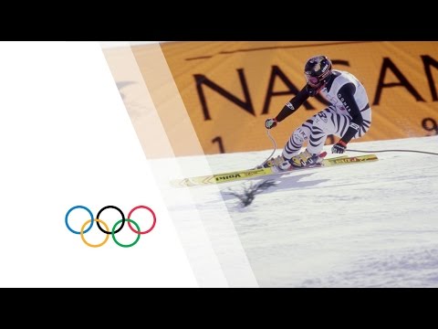 Skiing - Katja Seizinger - Downhill Highlights | Nagano 1998 Winter Olympics