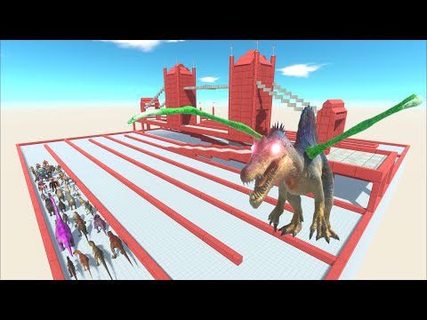 ESCAPE FROM ALIEN SPINOSAURUS - Survived Mode - Animal Revolt Battle Simulator