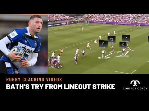 Rugby: Bath's Try from Lineout Set Play