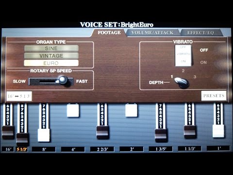 Yamaha PSR-S970 Voice Patch Demos P3: Organ & Organ Flutes
